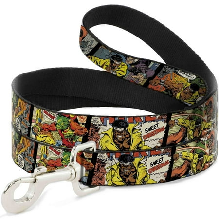 Marvel Comics Pet Leash Dog Leash Classic Luke Cage Comic Scene Blocks 6 Feet Long 1.0 Inch Wide