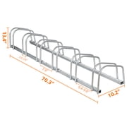 ZENY Adjustable Bike Floor Parking Rack, 1-6 Bicycle Storage Stand for Home Garage Indoor Outdoor,Sliver