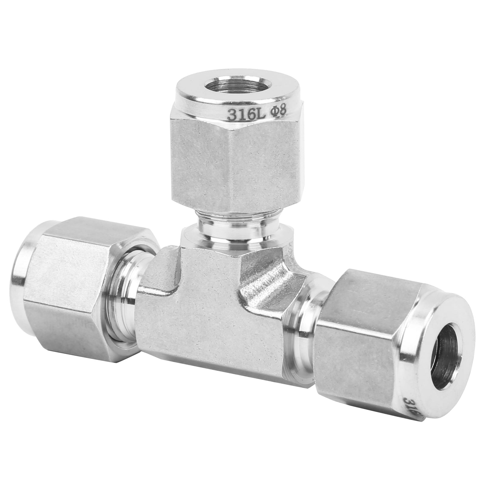 Tee Ferrule Connector, Double Ferrule Connection Sealing Durable No