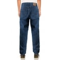 thumbnail image 2 of Men's Quality Cotton Denim Comfort Fit Casual Straight Leg Work Jean Pants (Stonewash, 38W x 32L), 2 of 3