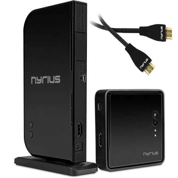Nyrius ARIES Home HDMI Digital Wireless Transmitter & Receiver With Additional HDMI Cable - 2 HDMI Cables Total