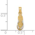 thumbnail image 4 of 14K Yellow & Rhodium 3D With Single Flip-Flop Pendant (20 X 5) Made In Peru k1857, 4 of 6