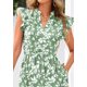 thumbnail image 5 of Vestido midi PRETTYGARDEN 2025 con estampado floral con cuello en V y volantes para mujer, 5 of 9
