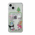 thumbnail image 3 of Funda transparente con patrón de Hello Kitty para iPhone, carcasa suave de TPU con ranura para tarjeta y soporte de bolsillo para modelos 7, 8, 14 Plus, 13, 12, 11 Pro Max, X, XR, XS Max, 3 of 5