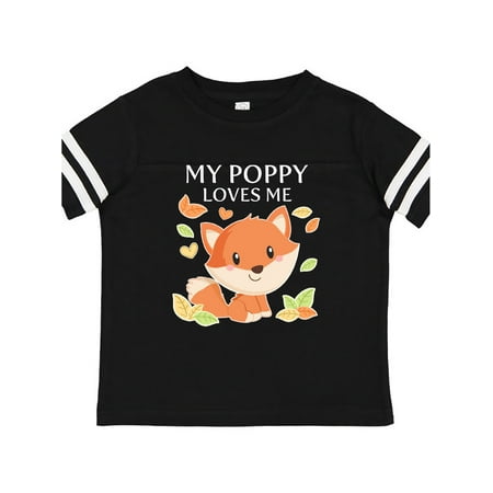 

Inktastic My Poppy Loves Me- little fox Gift Toddler Boy or Toddler Girl T-Shirt