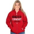 thumbnail image 4 of Country Strong Waiting For My Cowboy Womens Plus Size Graphic Zipper Hoodie Brisco Brands 4X, 4 of 5