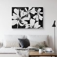 thumbnail image 2 of PixonSign Canvas Print Wall Art Wood Sorrel Flowers Floral Wilderness Illustrations Minimalist Chic Relax/Calm Grey Dark Black and White for Living Room, Bedroom, Office - 32"x48", 2 of 5