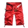 thumbnail image 2 of Nuevos pantalones cortos cargo holgados de talla grande para hombre, con múltiples bolsillos, pantalones cortos casuales holgados de verano, pantalones cortos de playa estilo safari, 2 of 5