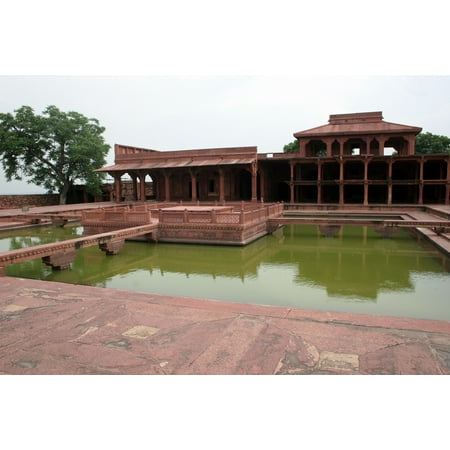 Canvas Print Anup Talao (the peerless pool) is a water tank in Akbar's Fatehpur Sikri complex outside Agra, India Stretched Canvas 10 x (Best Water Storage Tanks In India)