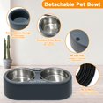 thumbnail image 2 of Cuenco para gatos Fuliuna Calefacción Doble Acero Inoxidable, 2 of 7