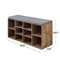 thumbnail image 5 of NiamVelo 3-Tier Shoe Bench Shoe Rack with 10 Compartments for Living Room, Brown, 5 of 8
