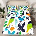 thumbnail image 2 of Manfei Animal Birds 3pcs Twin Sheet Sets for Teens Boys Girls,Tree Leaves Twin Fitted Sheet,Botanical Plants Breathable Flat Sheet,Lightweight Room Decor, 2 of 7