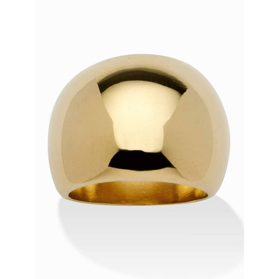 PalmBeach Jewelry Dome 18k Gold-Plated Ring