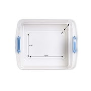 Homz 15.5 Qt Plastic Stackable Storage Containers with Lids, Clear (4 Pack)
