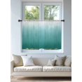thumbnail image 4 of Sheer Curtains 45 Inch Length, Teal Green Ombre Semi Sheer Curtains Light Filtering Window Treatment, Contemporary Gradient Abstract Art Privacy Voile Drapes for Living Room Bedroom 52x45 Inch, 4 of 7