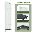 thumbnail image 6 of Premium 5-Tier Diamond Glass Display Case with 5 Dynamic LED Modes, Tempered Glass Curio Cabinet for Collectibles, Floor-Standing Showcase for Home, Office, 6 of 9