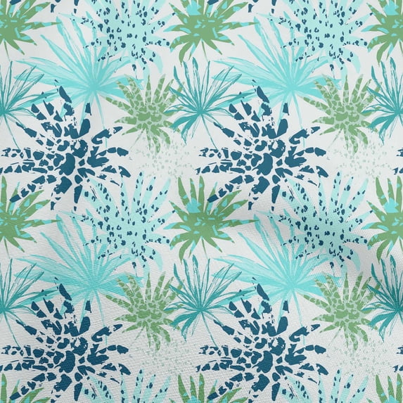 oneOone Georgette Viscose Green Fabric Tropical Leaf With Texture Diy Clothing Quilting Fabric Print Fabric By Yard 42 Inch Wide