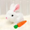 thumbnail image 2 of Pascua Eléctrico Walk Talk Hopping Bunny Juguete Con Zanahoria para Regalo () Blanco, 2 of 7