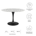 thumbnail image 5 of Modway Lippa 48" Round Terrazzo Dining Table in Black White, 5 of 7