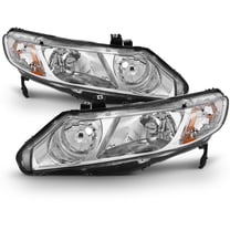 AKKON - For 2006-2011 Honda Civic 4-Door Sedan Left   Right Side Replacement Headlights Head Lamps Assembly Pair