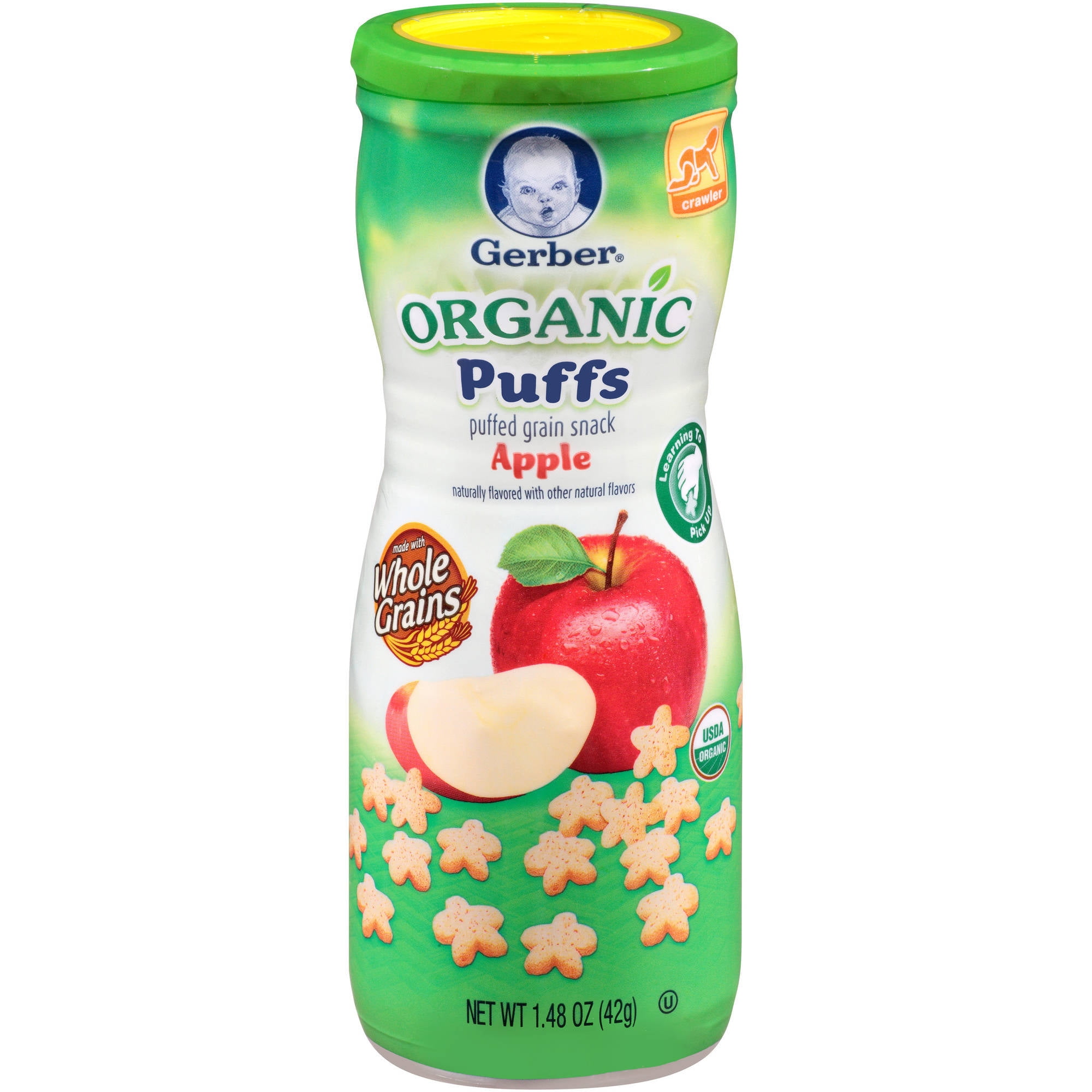 Gerber Organic Puffs, Apple, 1.48 oz (Pack of 6) by GERBER GRADUATES ORGANIC PUFFS