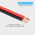 thumbnail image 2 of Unique Bargains Electrical Wire Cable 8AWG 10ft 2468 Electrical Wire PVC Copper Red Black Cable for LED Strips Lamps Lighting, 2 of 7