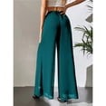thumbnail image 5 of Wide Leg Pants Woman Women's Chiffon Wide Leg Trousers High Elastic Waist Casual Business Trousers, 5 of 5