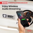 thumbnail image 2 of Set de altavoces receptores de radio marinos Pyle PLMRKT38W con Bluetooth, 2 of 7