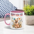 thumbnail image 4 of Happy New Year with Goldendoodle Fireworks Holiday Xmas Winter 2025 11oz Accent Two-tone Mug Doodle Dog Lover Gifts Idea Coffee Tea Cup - 00025, 4 of 5
