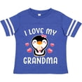 thumbnail image 3 of Inktastic I Love My Grandma with Cute Penguin and Hearts Girls Toddler T-Shirt, 3 of 5