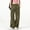 Army Green women wide leg cargo pants a1, variant on Cagogo Women Wide Leg Elastic Waist Pants with Pockets Casual Solid Streetwear Loose Long Cargo Pants for Daily Wear Lounge Trousers, Army Green XL