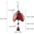 thumbnail image 2 of 1pc Metal Ladybug Wind Chime Lucky Wind Bell Rustic Home Ornaments for Garden Yard Patio Indoor Outdoor Hanging Decoration, 2 of 7