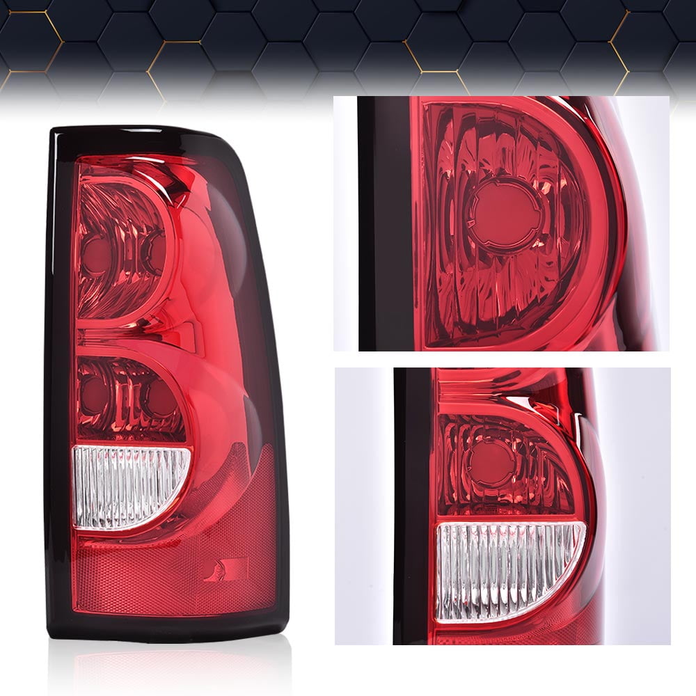 PIT66 Red Tail Lights Fit For 03-06 Chevy Silverado 1500 2500 3500 HD Brake Lamps Pair