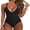 Black, variant on Women One Piece Swimsuits Tummy Control Slimming Bathing Suit Push Up V Neck Swimwear 2026 Beach Vacation Clothes Brown Large