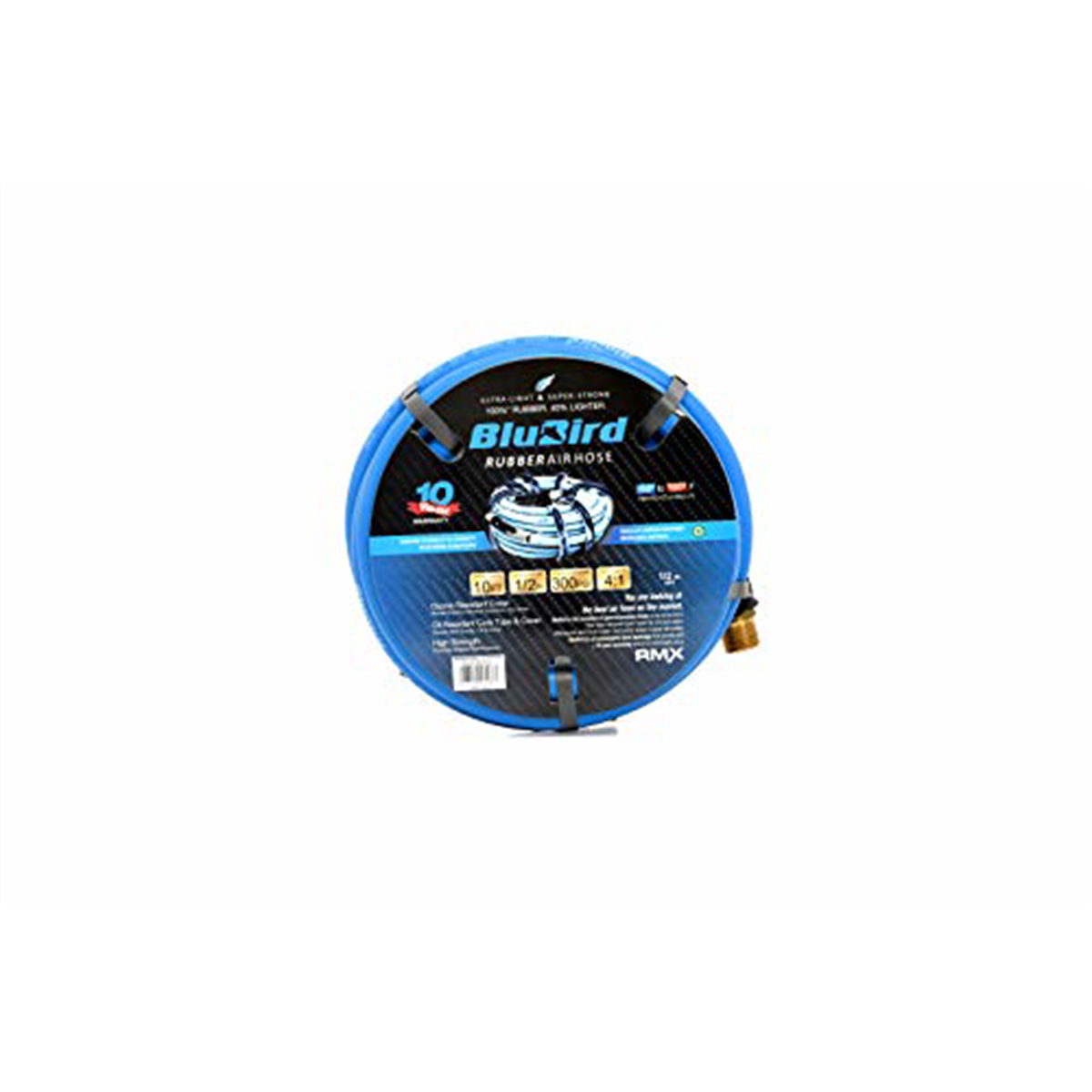 BluBird BB1210 Rubber Air Hose 1/2" x 10 ft