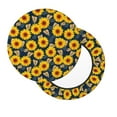 thumbnail image 2 of Bingfone Sunflowers Padded Round Bar Stool Cover Cushion with Elastic Fabric Round Chair Seat - Sunflowers, 2 of 7