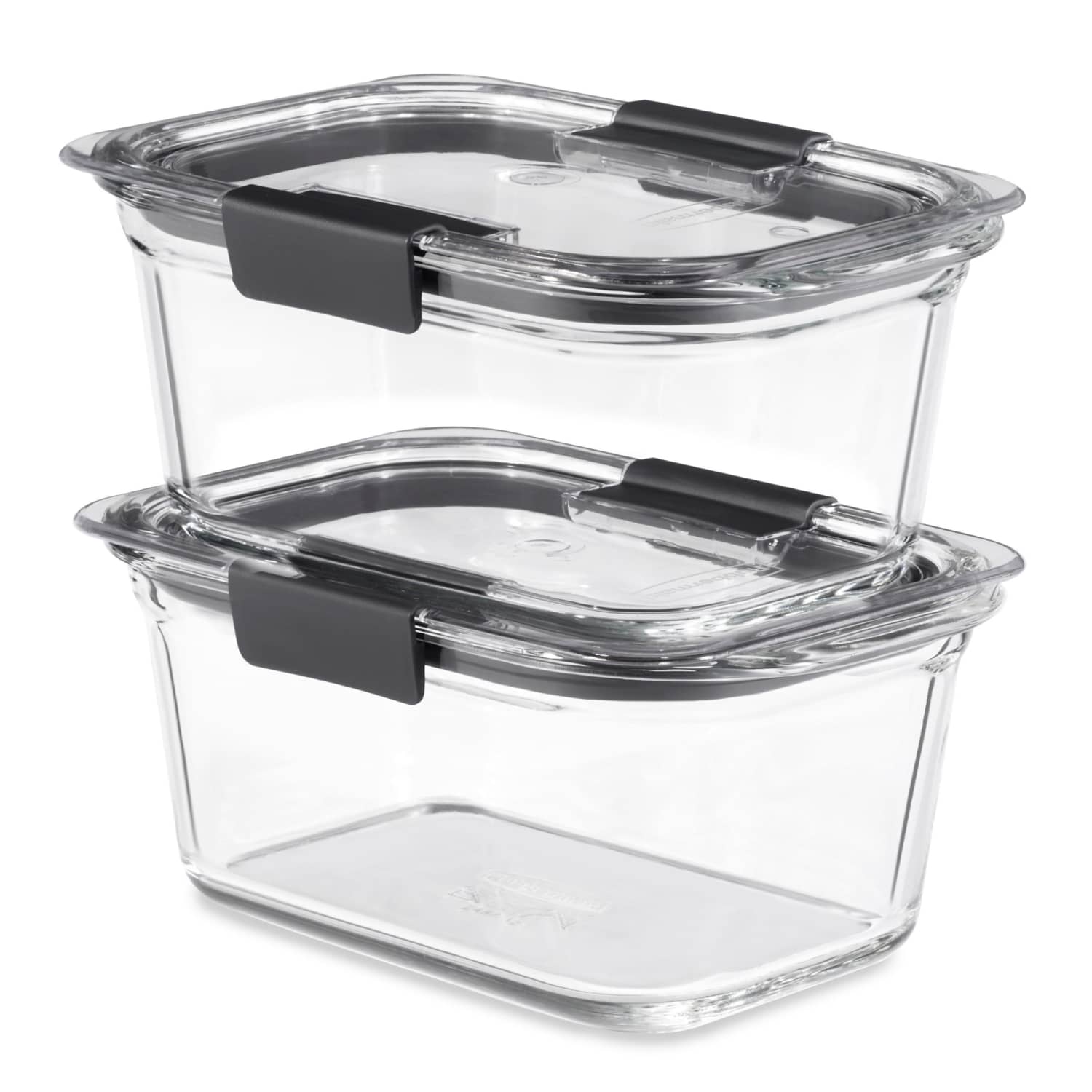 Rubbermaid Brilliance Glass Food Storage Containers, 2-Pack, 4.7 Cup photo 1