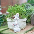 thumbnail image 4 of BNNG Rabbit Flower Pot Succulent Planter Garden Pots, Decorative Flower Pot,Animal Shaped Cartoon Planter Pots,Art Decorations Pocket Bunny Balcony Flowerpot Resin Plant Pots ecorative Plant Pots, 4 of 6