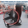 thumbnail image 4 of Kicctian 24 Inch Industrial Drum Fan, 8800 CFM High Velocity Floor Fan, 360° Tilt, 3 Speed Air Circulator for Warehouse, Workshop, Factory, Red, 4 of 6