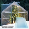 thumbnail image 3 of 2'x4' Polycarbonate Greenhouse Panels,14 Pcs Twin-Wall 4mm Polycarbonate Waterproof UV Protected Reinforced Clear Sheets, DIY Panels for Outdoor, Plant Stand Roof, Greenhouse, 3 of 9