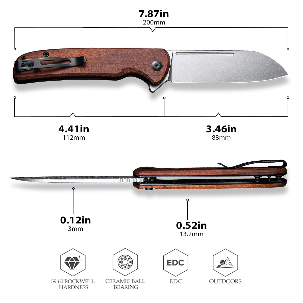 CIVIVI Chevalier Folding Pocket Knife C20022-3