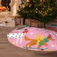 thumbnail image 5 of Lukts Different Dogs Christmas Print Color Life Christmas Tree Skirt, Winter Holiday Tree Mat Decoration ,Can be Used as A Shawl-48", 5 of 6