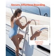 thumbnail image 4 of VEVOR Boat Ladder, 3 Steps, Stainless Steel Telescoping Folding Swim Deck Ladder for Rear Entry Inboard, 600 lbs Capacity with Wide Anti-Slip Steps & Handrails, for Outboards, Yacht, Pontoon Boats, 4 of 9