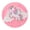 Rainbow Unicorn, variant on Sleep Zone 4' Round Kids Lion Area Rug, Kids Playmat Area Rug for Bedroom Kids Room