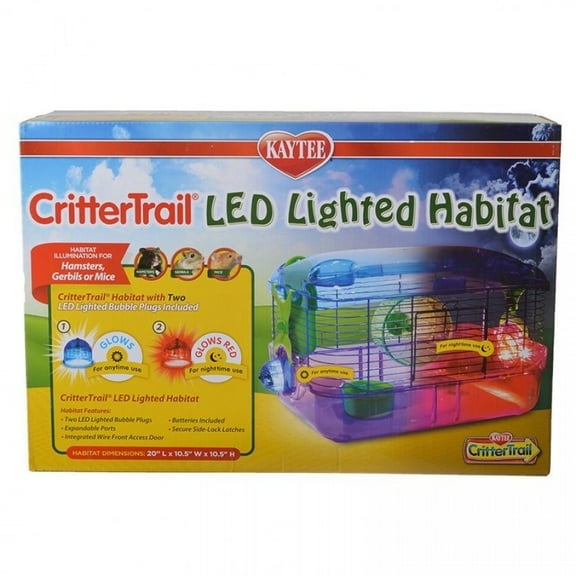 Super Pet- Container-Crittertrail Led Lighted Habitat 16x10x9 In
