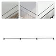 thumbnail image 3 of ToppiJoy 9FT Stair Handrail, Metal Staircase Handrail, Pipe Stair Handrail, Staircase Handrail Galvanized Steel for Wall Mount (Black), 3 of 15