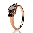 thumbnail image 2 of Black Diamond Solitaire Ring - Rose Gold Wedding Ring - Engagement Ring - Anniversary Ring, 8.5, 2 of 3