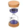 thumbnail image 1 of Temporizador de Arena de 30 Minutos Uxcell, Reloj de Arena de Madera, Reloj de Arena de Vidrio para Juegos, Aula, Cocina, Oficina, Hogar, Púrpura, 1 of 6