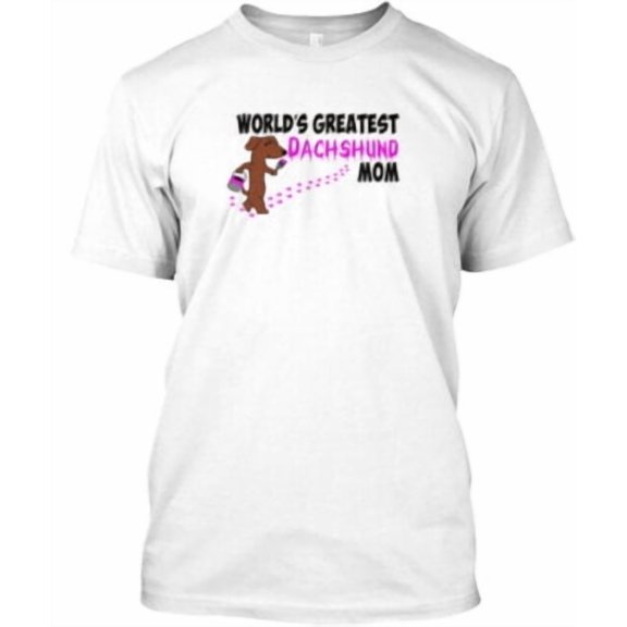 Velto World's Greatest Dachshund Mom T-Shirt Made in the USA All Size S-5XL