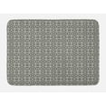 thumbnail image 1 of Moroccan Bath Mat, Continuous Detailed Floral Inspired Ornaments Abstract Monochrome Pattern, Plush Bathroom Decor Mat with Non Slip Backing, 29.5" X 17.5", Ivory Dark Taupe, by Ambesonne, 1 of 2